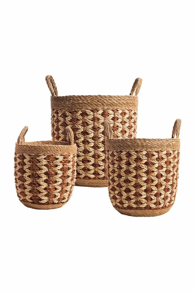 Storage boxes - Storage Baskets SEAWEED Set of 3 - TRANQUILLO