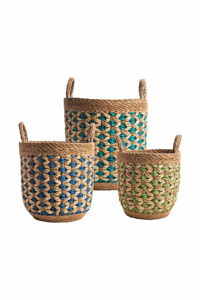 Storage boxes - Storage Baskets SEAWEED Set of 3 - TRANQUILLO