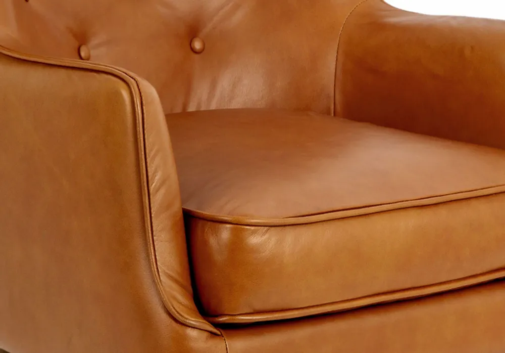 Armchairs - Chester armchair in brown leather - ANGEL CERDÁ
