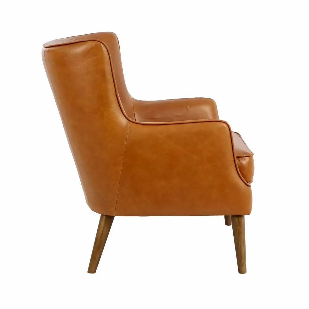 Armchairs - Chester armchair in brown leather - ANGEL CERDÁ
