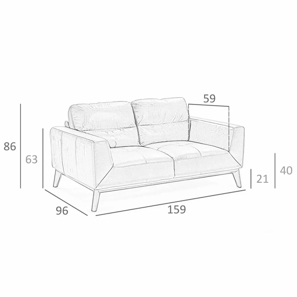 Sofas - 2-seater buffalo cow leather sofa - ANGEL CERDÁ