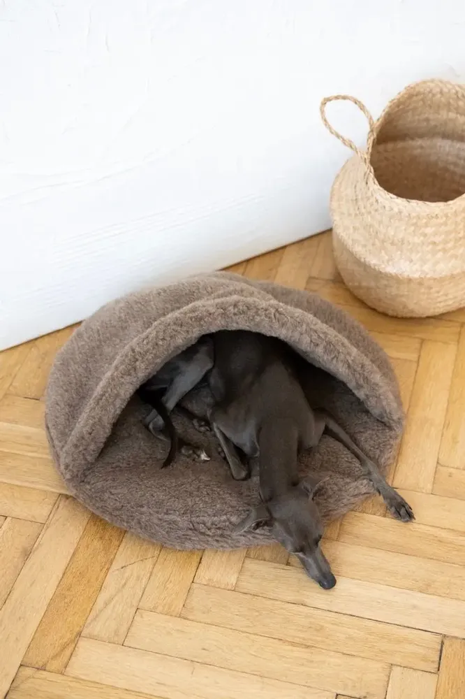 Lits - Grotte pour Animal en Laine Naturelle – Beige - MELLOW CONCEPT STORE