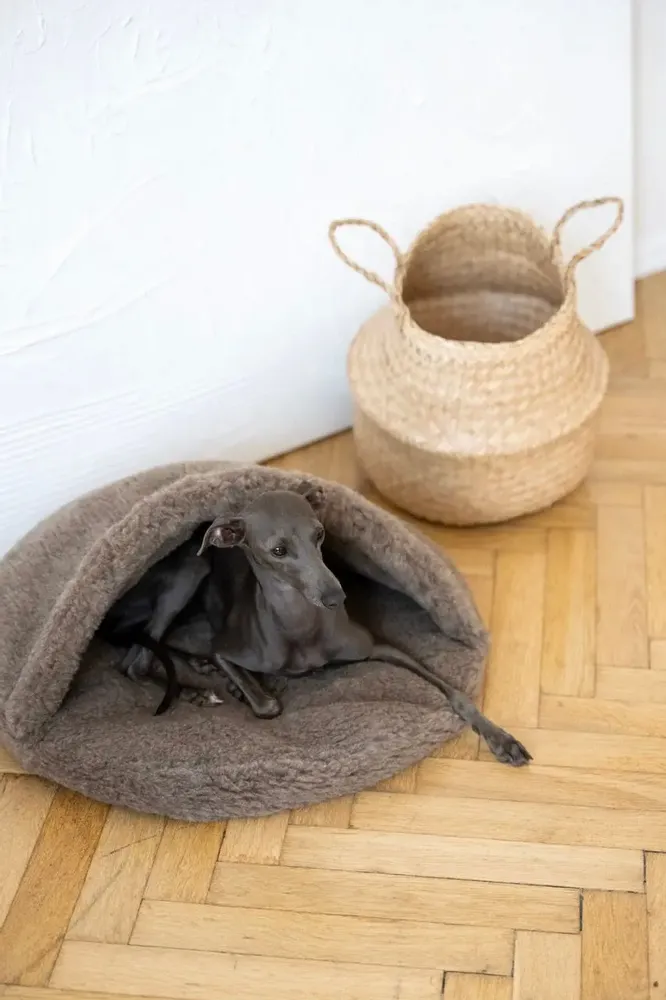 Lits - Grotte pour Animal en Laine Naturelle – Beige - MELLOW CONCEPT STORE