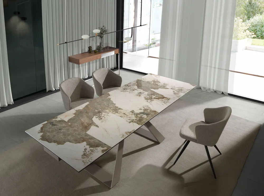Console table - Walnut and steel console - ANGEL CERDÁ