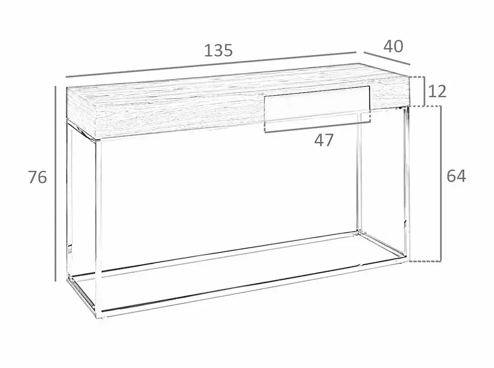 Console table - Walnut and steel console - ANGEL CERDÁ