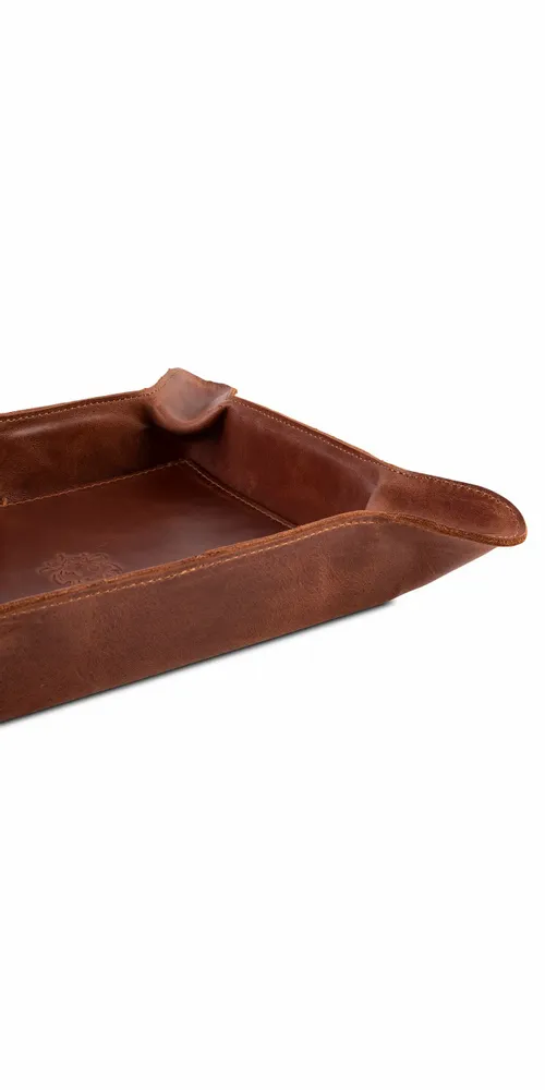 Leather goods - Crown & Tiger – Full-Leather Cigar Ashtray - MELIA GAMES / CROWN & TIGER
