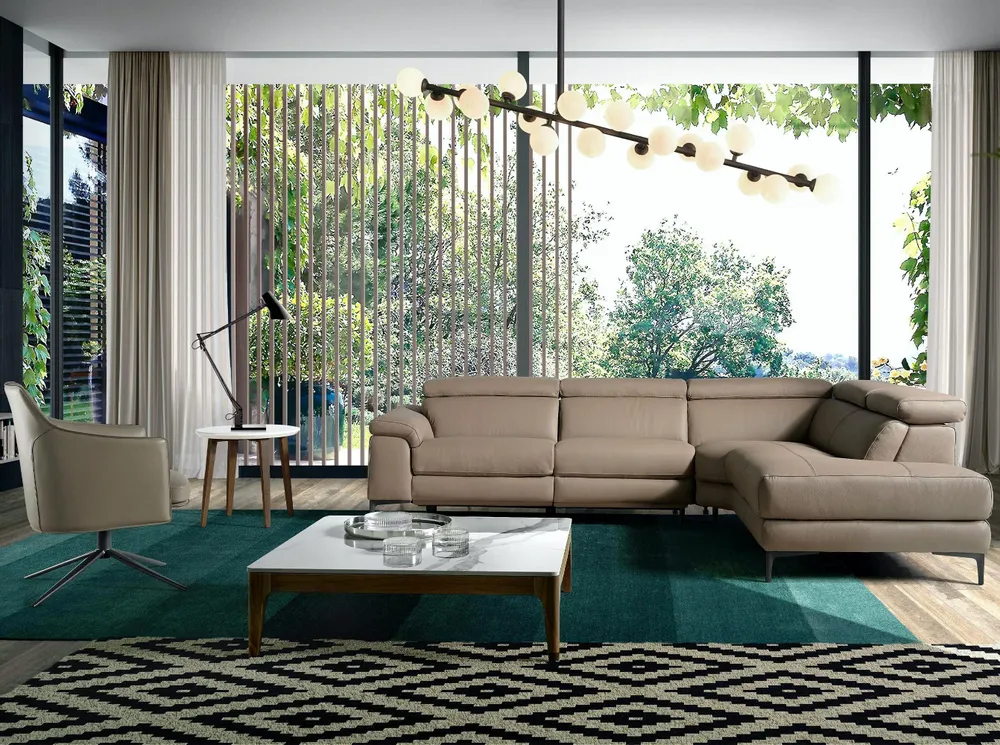 Coffee tables - Imitation marble glass coffee table - ANGEL CERDÁ