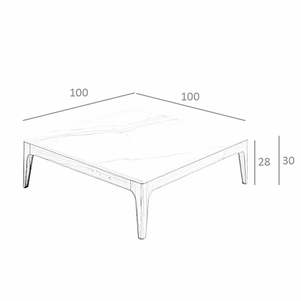 Coffee tables - Imitation marble glass coffee table - ANGEL CERDÁ