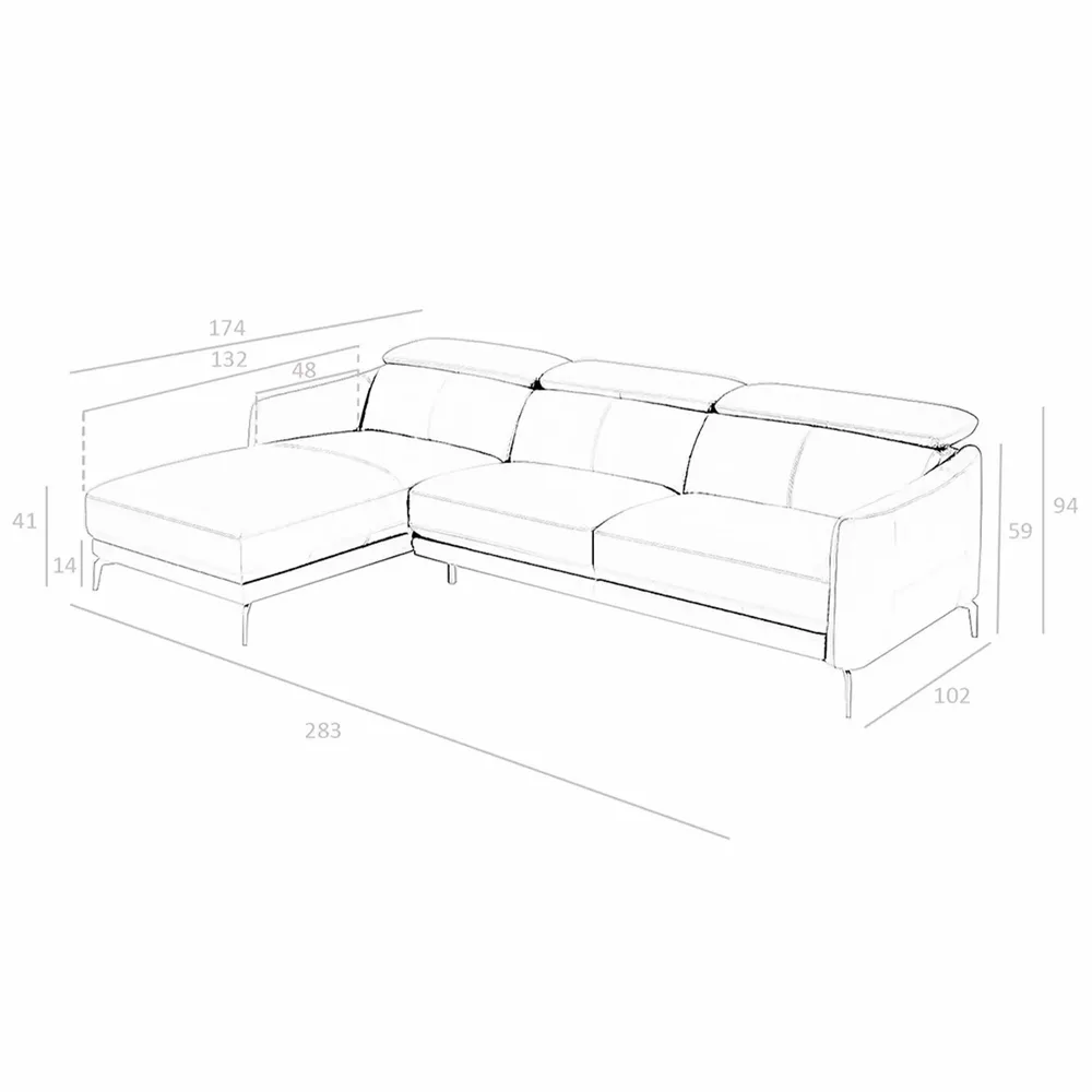 Canapés - Canapé méridienne en cuir de vachette noir - ANGEL CERDÁ