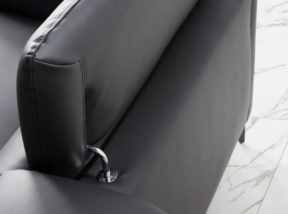 Sofas - Black cowhide chaise longue sofa - ANGEL CERDÁ