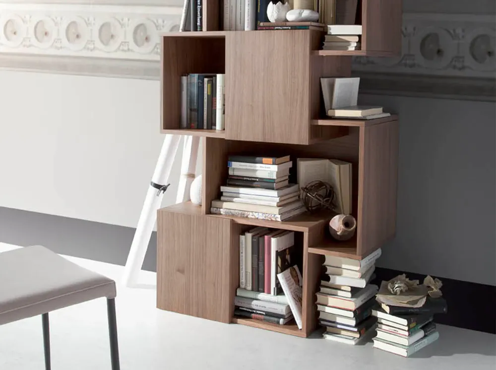 Mobilier et rangements pour bureau - Bibliothèque en bois de noyer avec portes - ANGEL CERDÁ