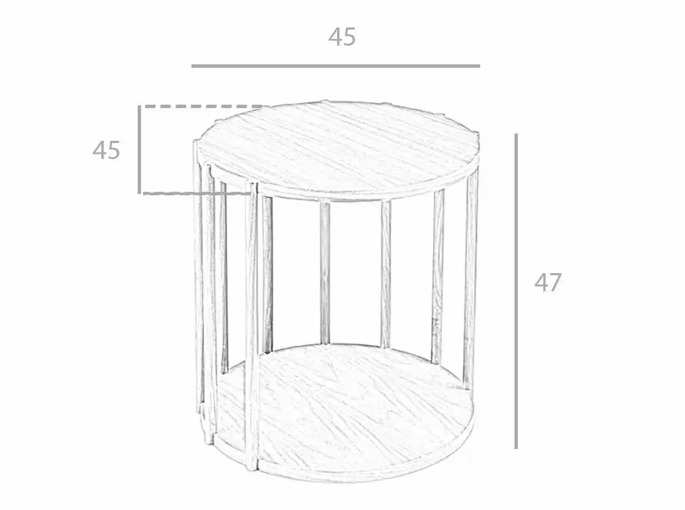 Tables basses - Table d'angle ronde en noyer - ANGEL CERDÁ