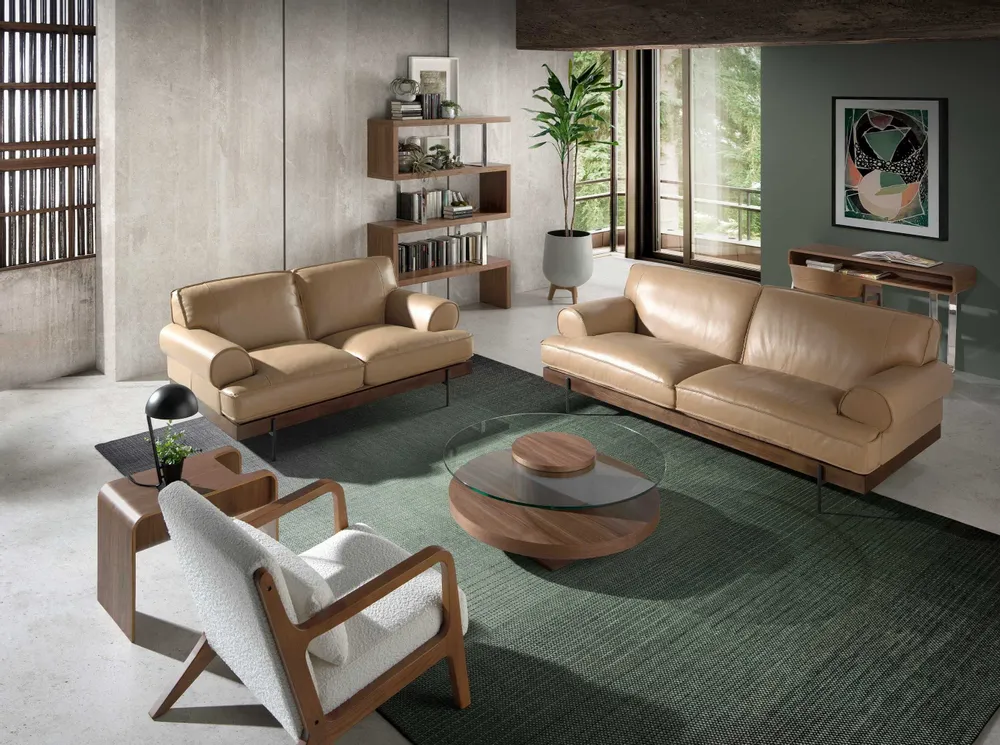 Coffee tables - Walnut round coffee table - ANGEL CERDÁ