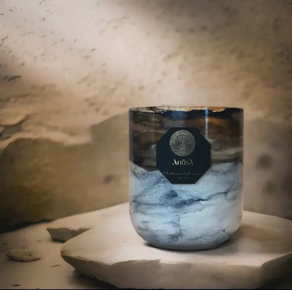 Outdoor decorative accessories - Handcrafted Luxury Soy Wax Candle - Elysium Bliss - ANĀSA COLLECTION