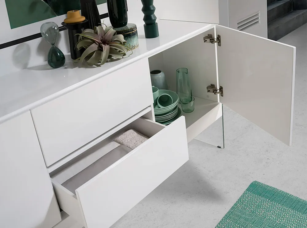 Buffets - Buffet en verre blanc - ANGEL CERDÁ