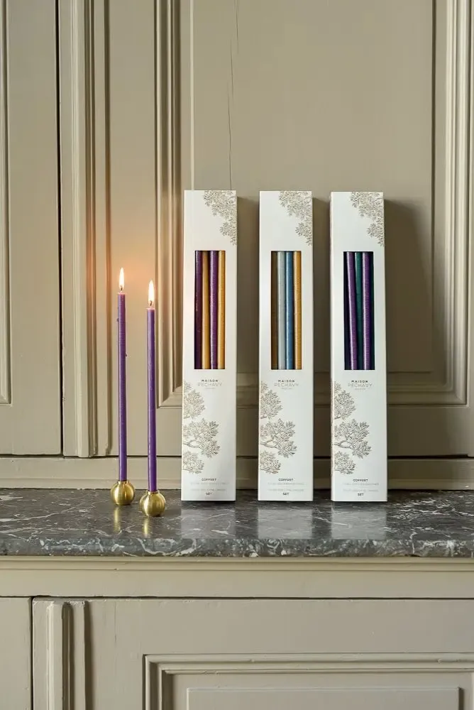 Objets de décoration - Coffret bougies fines et bougeoir 1930 - MAISON PECHAVY