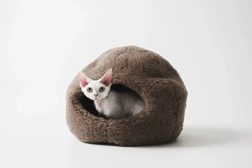 Beds - Nest Natural Woolen Pet Bed - Beige - MELLOW CONCEPT STORE