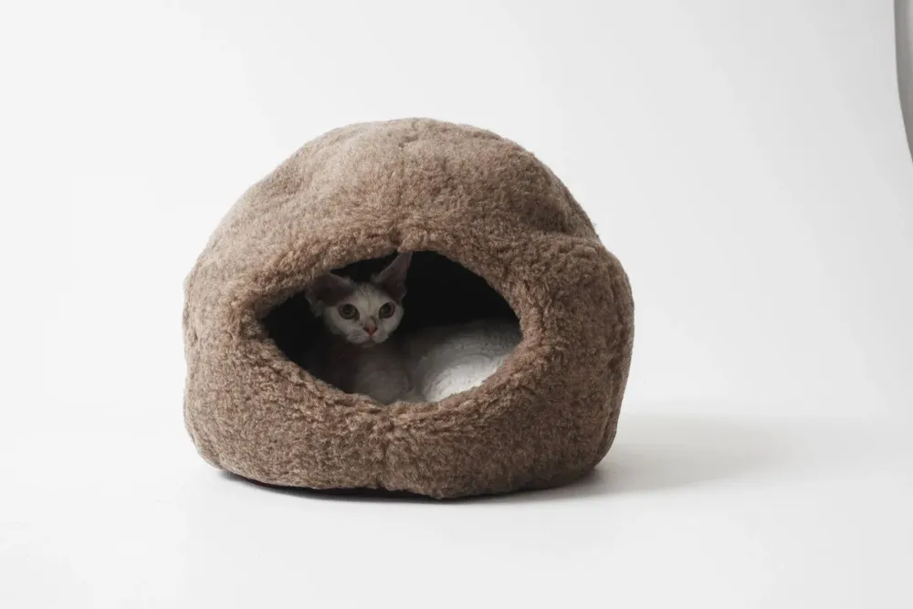 Beds - Nest Natural Woolen Pet Bed - Beige - MELLOW CONCEPT STORE