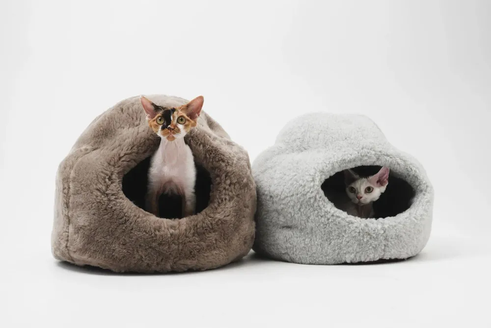 Beds - Nest Natural Woolen Pet Bed - Beige - MELLOW CONCEPT STORE