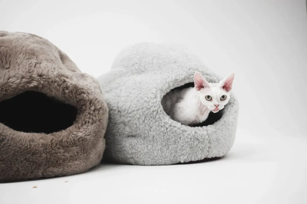 Beds - Nest Natural Woolen Pet Bed - Beige - MELLOW CONCEPT STORE
