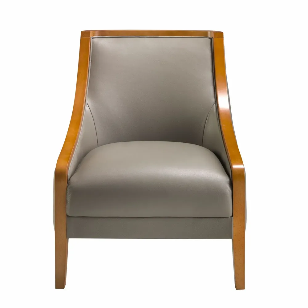 Fauteuils - Fauteuil en cuir gris - ANGEL CERDÁ