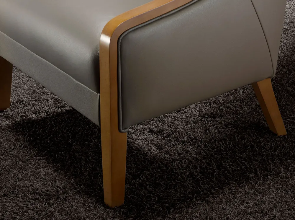 Fauteuils - Fauteuil en cuir gris - ANGEL CERDÁ