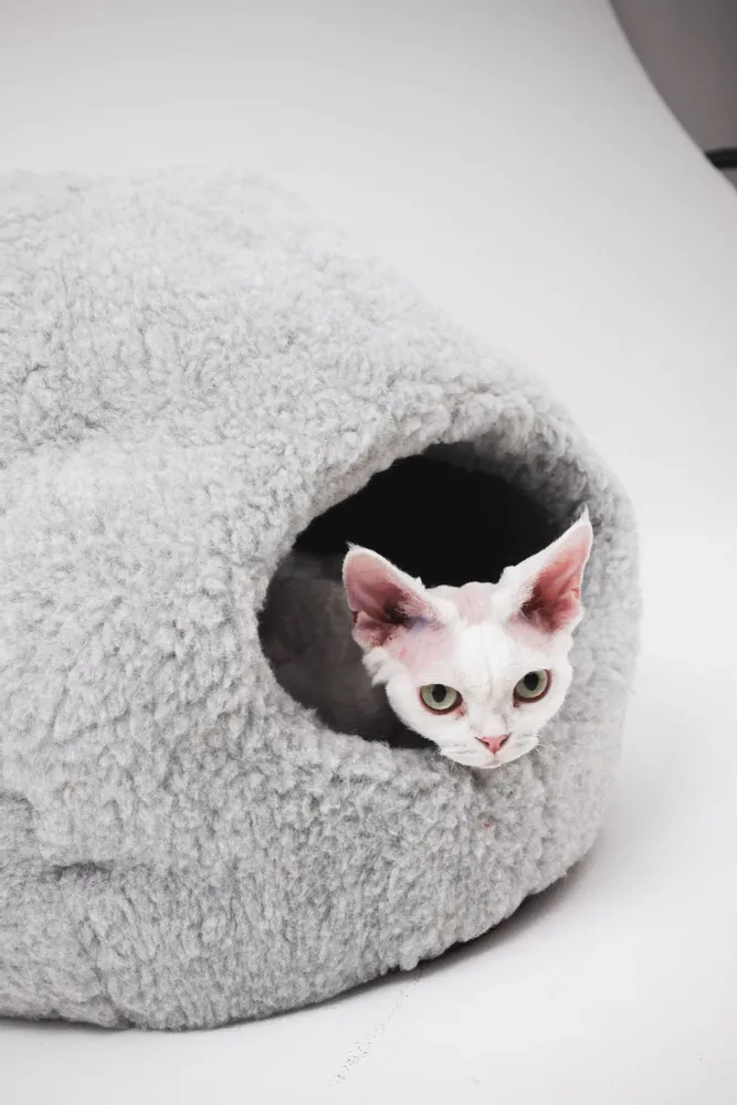 Beds - Nest Natural Woolen Pet Bed - Gray - MELLOW CONCEPT STORE