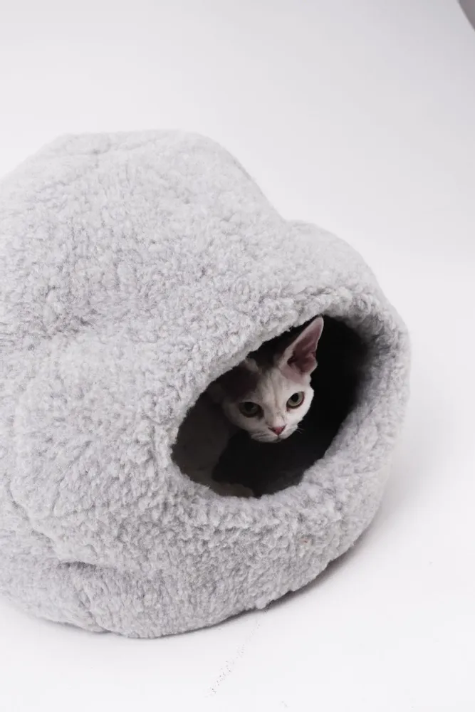 Beds - Nest Natural Woolen Pet Bed - Gray - MELLOW CONCEPT STORE