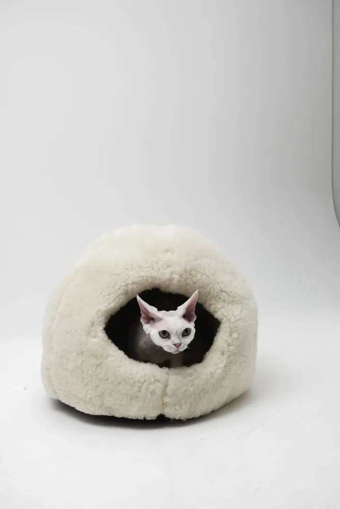 Beds - Nest Natural Woolen Pet Bed - White - MELLOW CONCEPT STORE