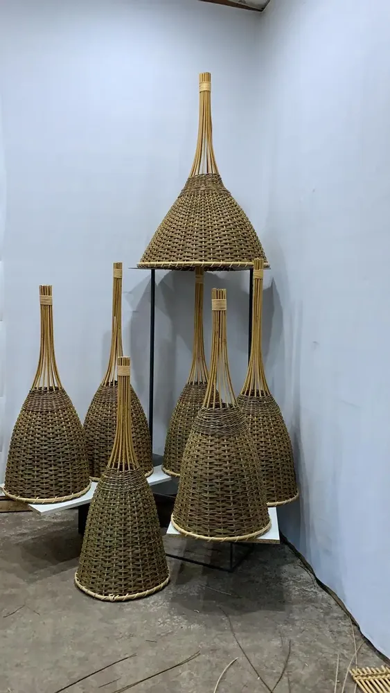 Abat-jours - abat-jour goutte d'eau - VANNERIE ROMAND'ART