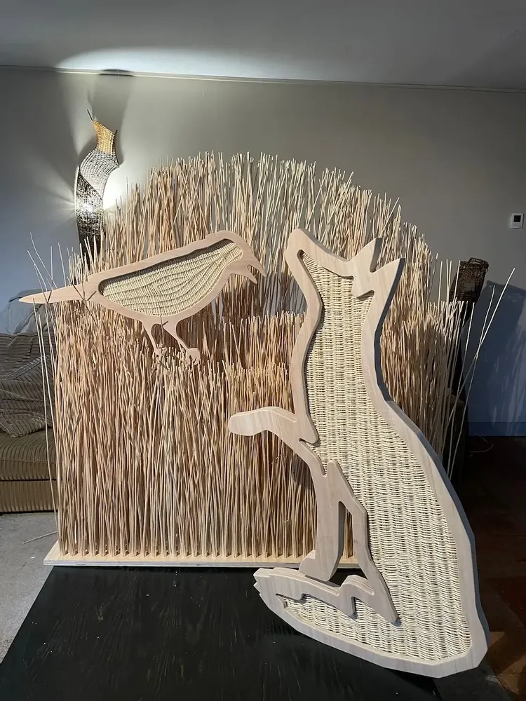 Objets personnalisables - le corbeau et le renard. - VANNERIE ROMAND'ART