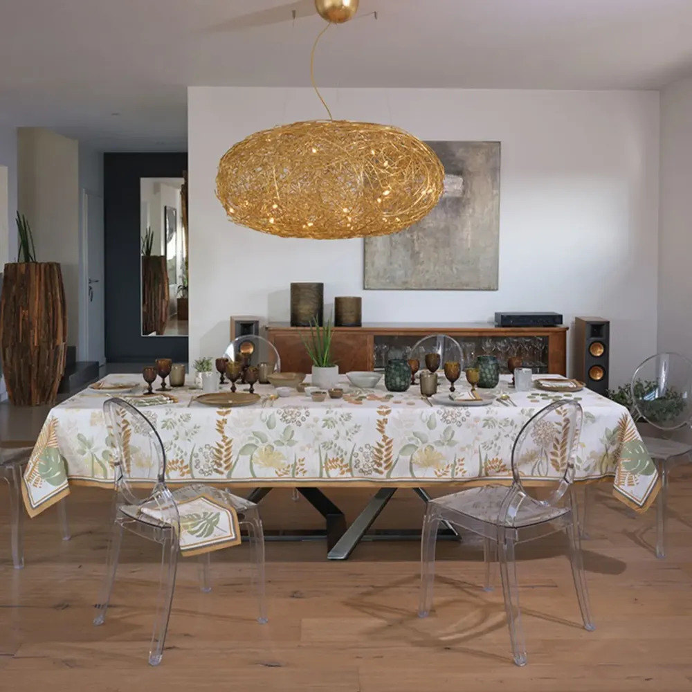 Table linen - Agapanthes tablecloth - BEAUVILLÉ