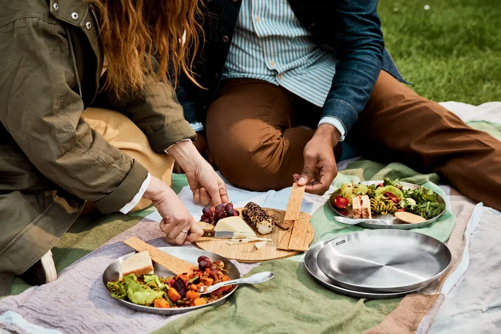 Cuisines de jardin - Ensemble d'assiette - 4 pièces - Acier Inoxydable - BLACK+BLUM EUROPE