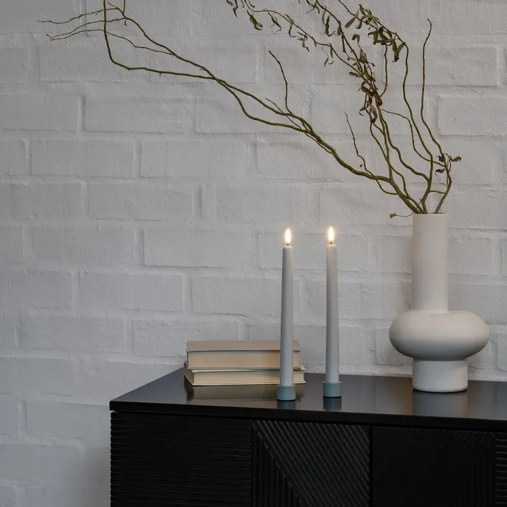 Éclairage LED - Oyster Grey Classic Taper Candle - UYUNI LIGHTING