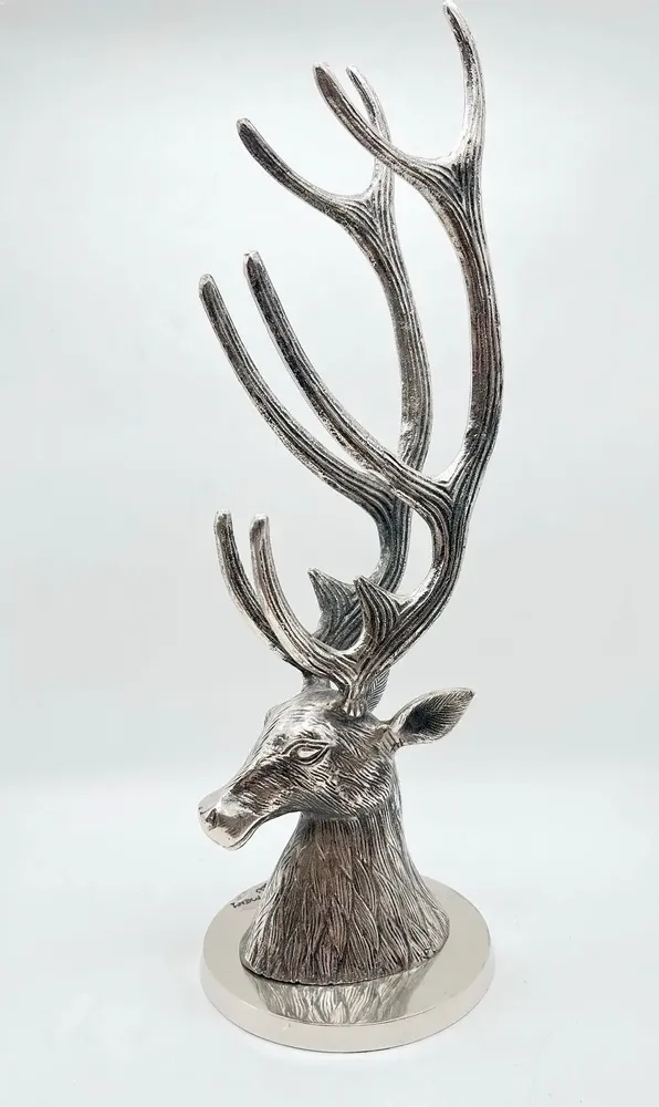 Objets de décoration - RACK POUR 3 BOUTEILLES NICKEL 'CERF' - FANCY