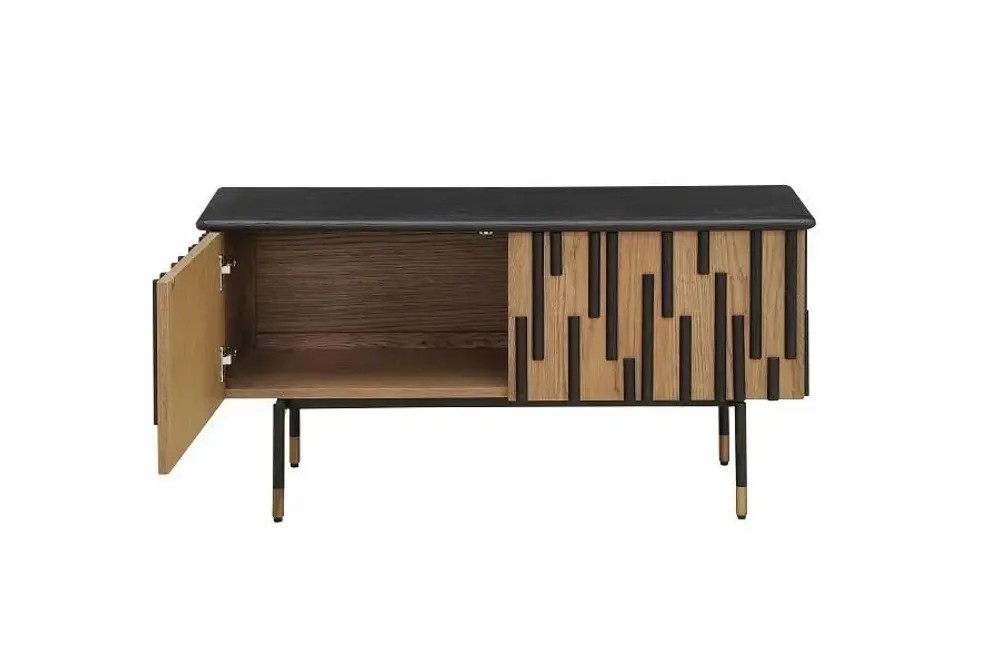Buffets - MEUBLE DE RANGEMENT'ART DECO' CHENE NOIR/BEIGE - FANCY