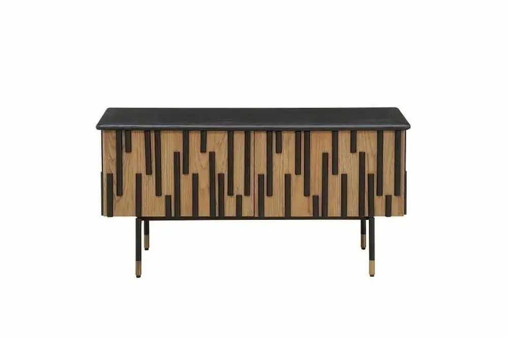 Buffets - MEUBLE DE RANGEMENT'ART DECO' CHENE NOIR/BEIGE - FANCY