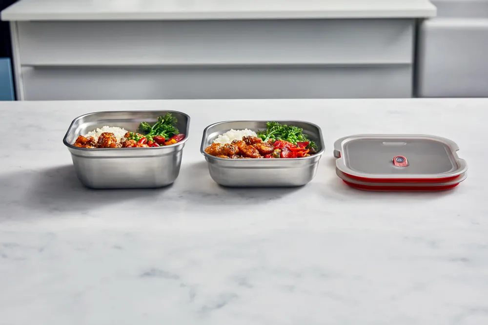 Cuisines de jardin - Boîtes alimentaires multifonctions-Passe au micro-ondes, Carrée - BLACK+BLUM EUROPE