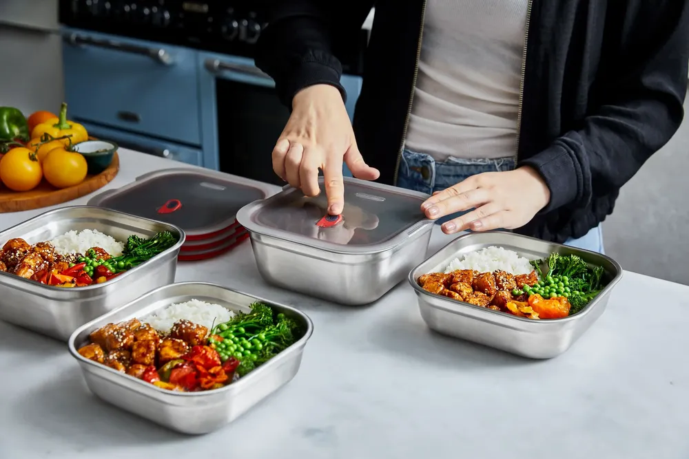 Cuisines de jardin - Boîtes alimentaires multifonctions-Passe au micro-ondes, Carrée - BLACK+BLUM EUROPE