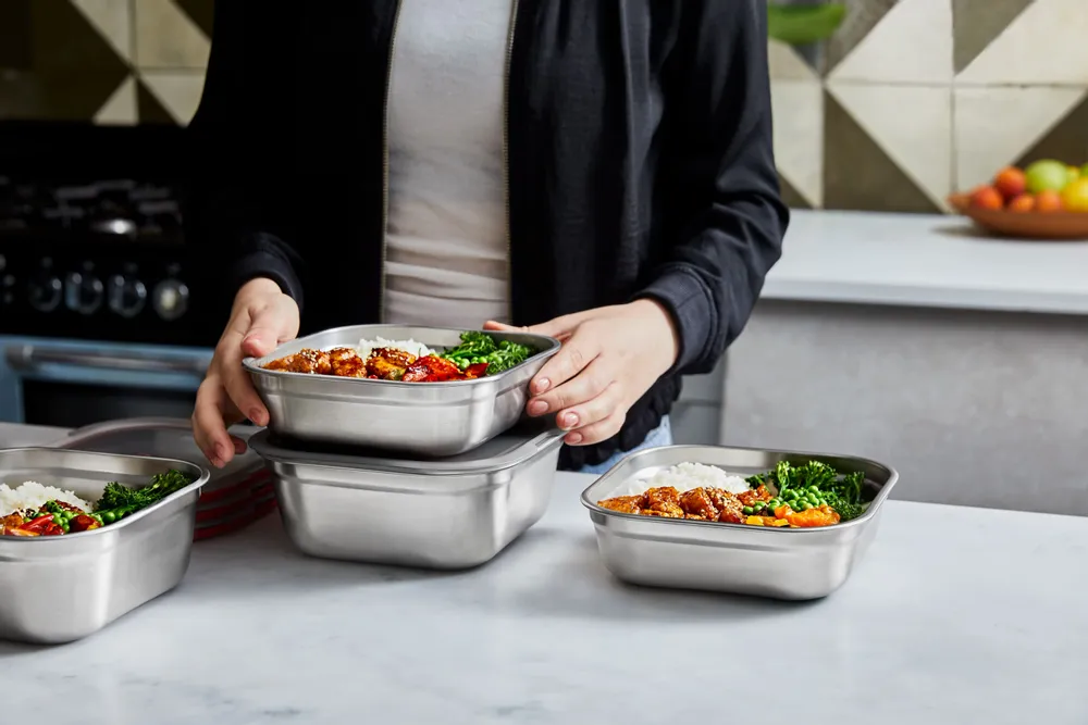 Cuisines de jardin - Boîtes alimentaires multifonctions-Passe au micro-ondes, Carrée - BLACK+BLUM EUROPE