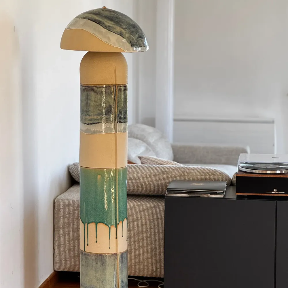 Ceramic - SCULPTED TOTEM FLOOR LAMP - DI VINCENZO POUJOULA