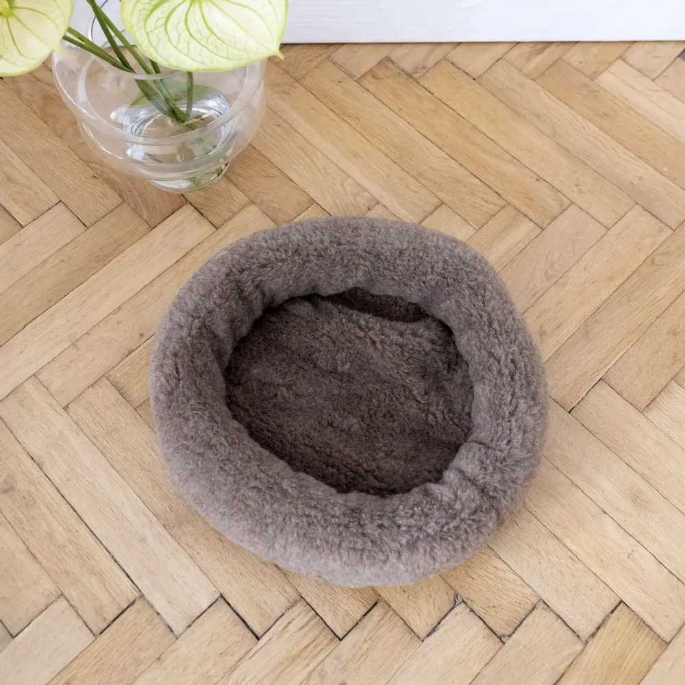Lits - Lit Rond pour Animal en Laine Naturelle – Beige - MELLOW CONCEPT STORE