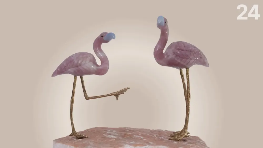 Sculptures, statuettes et miniatures - Flamingos of the Crystal Shore - PRESTONEX DESIGN PVT LTD