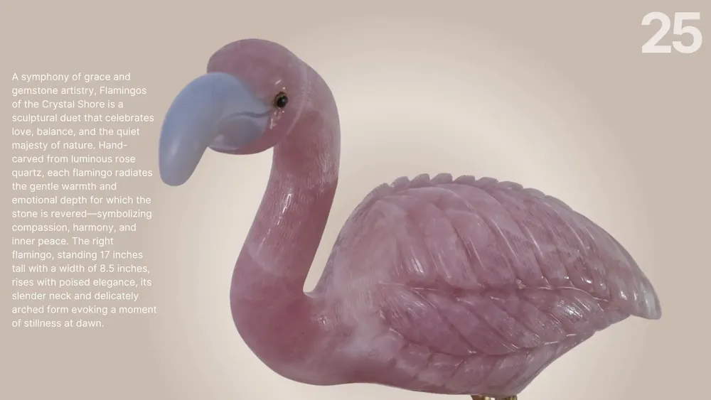 Sculptures, statuettes et miniatures - Flamingos of the Crystal Shore - PRESTONEX DESIGN PVT LTD