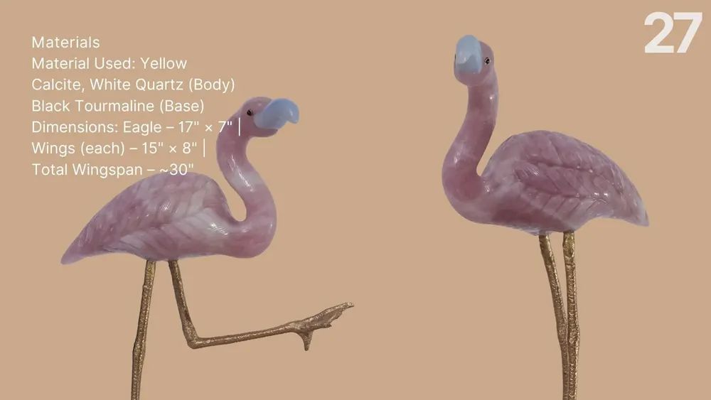 Sculptures, statuettes et miniatures - Flamingos of the Crystal Shore - PRESTONEX DESIGN PVT LTD