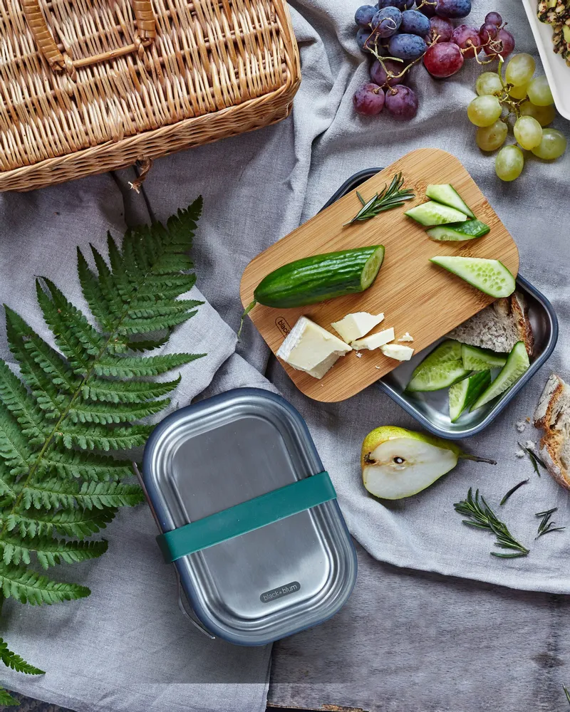 Boîtes de conservation - Lunch Box- Boite à Lunch 3 en 1 - Acier inoydable -1L - BLACK+BLUM EUROPE