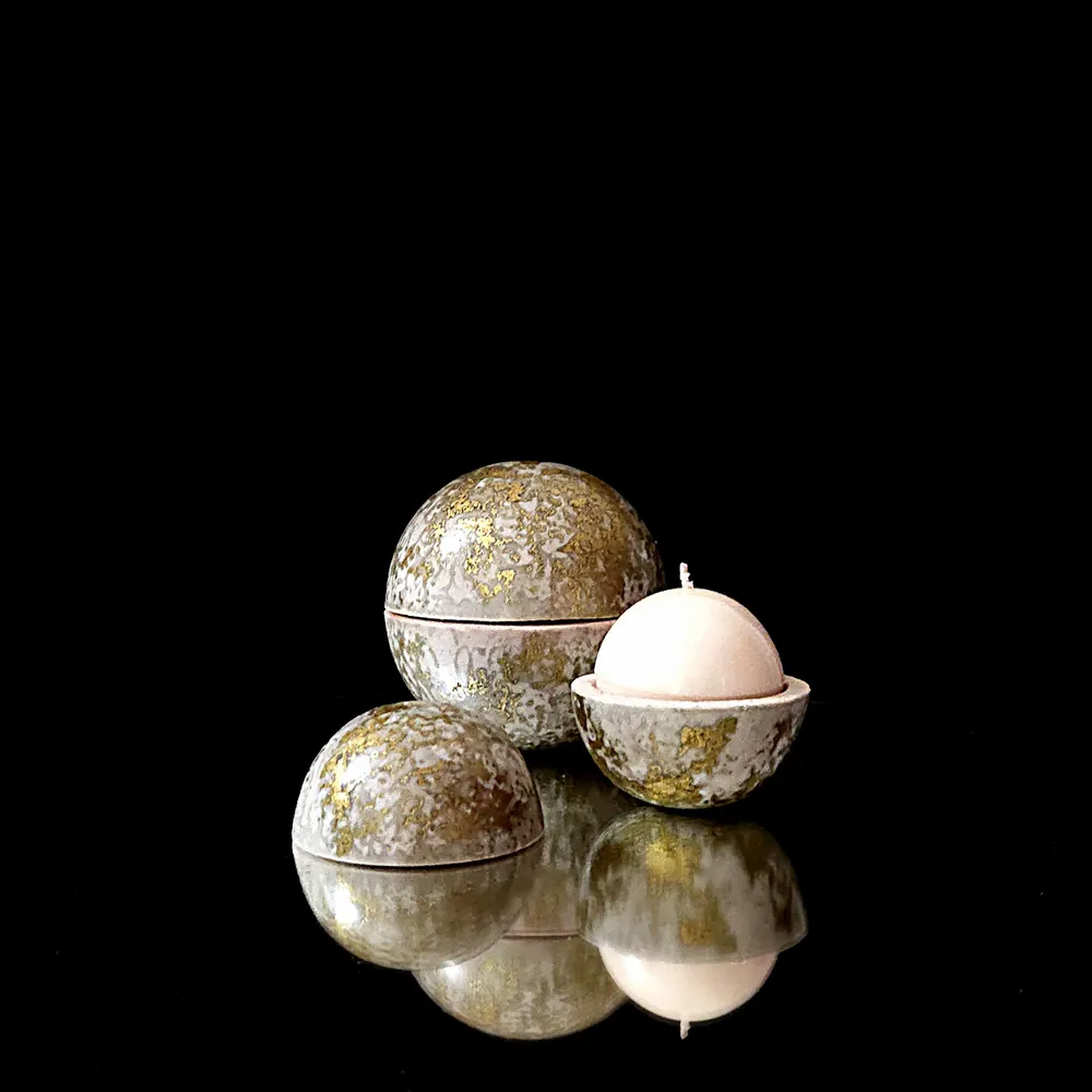Candles - Rose Musk Globe Candle - PONPON CURIOSITAS