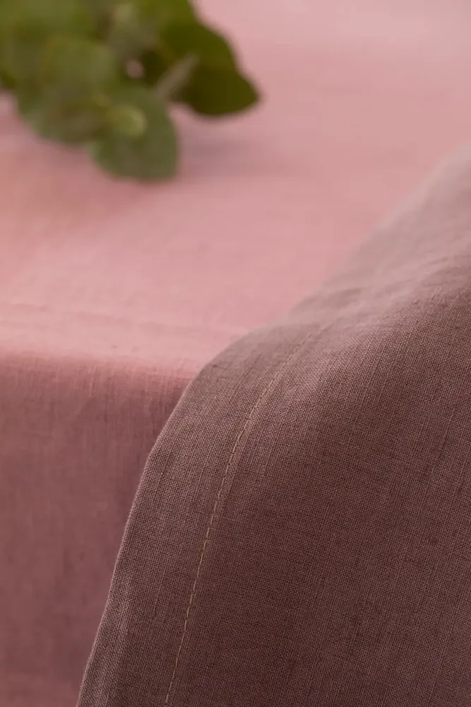 Linge de lit - ENSEMBLE TRIVIA – Drap plat en pur lin lavé avec 2 taies d’oreiller - NORA V