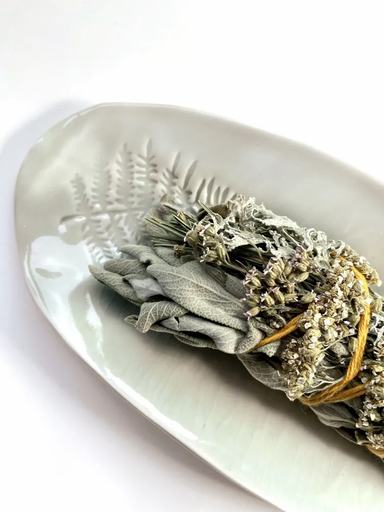 Everyday plates - Long porcelain dishes, unique pieces, French made - TOTEM NATURE