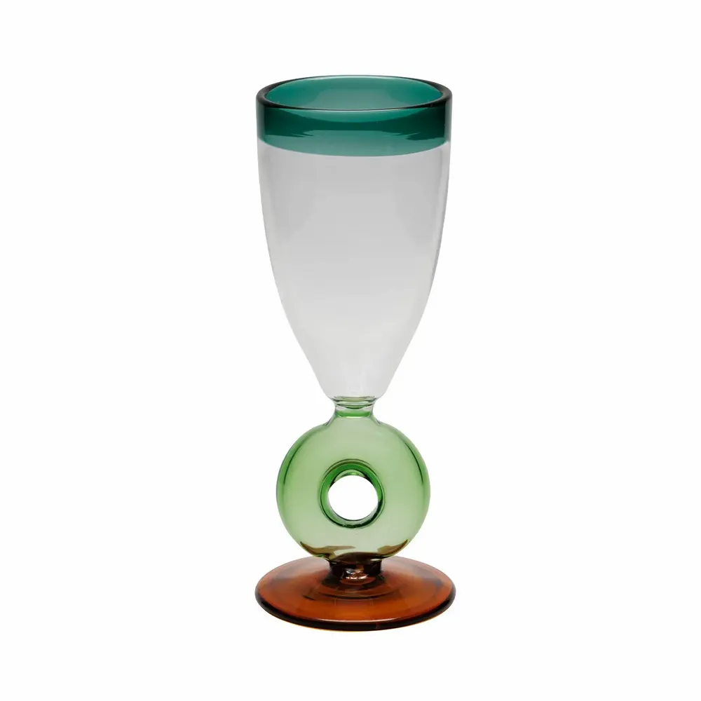 Verres à pied - Verre à vin Loop vert - CHEHOMA